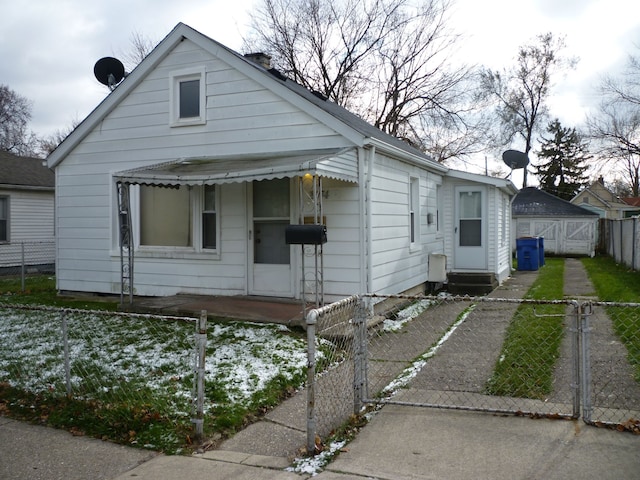 view of bungalow-style house