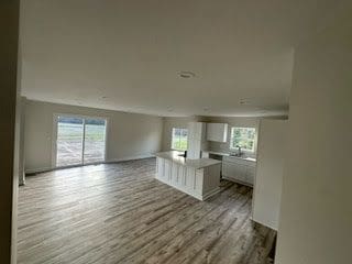 unfurnished living room featuring light hardwood / wood-style floors and a wealth of natural light