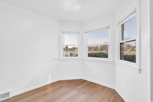 empty room with wood-type flooring