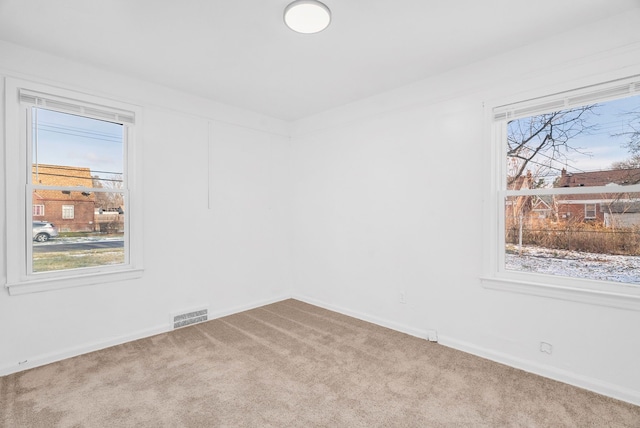 spare room featuring carpet floors