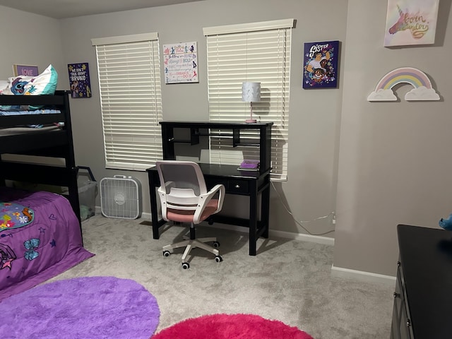 view of carpeted bedroom