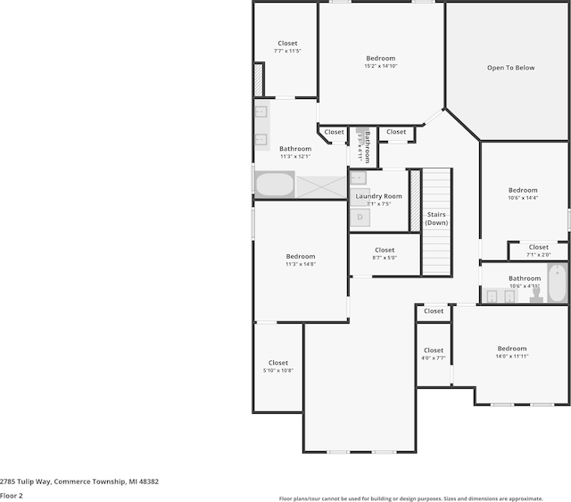 2785 Tulip Way, Commerce Twp, MI 48382 - view of property floor plan