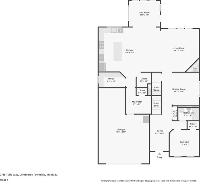 2785 Tulip Way, Commerce Twp, MI 48382 - view of home floor plan