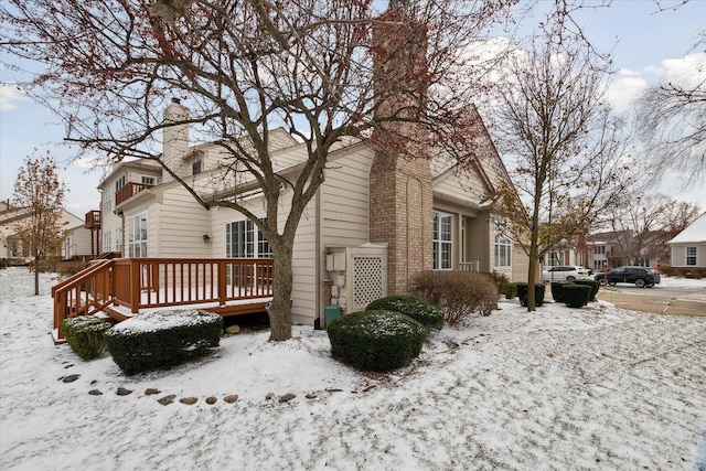 exterior space featuring a deck