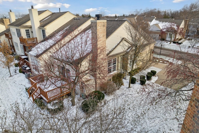 view of snowy exterior