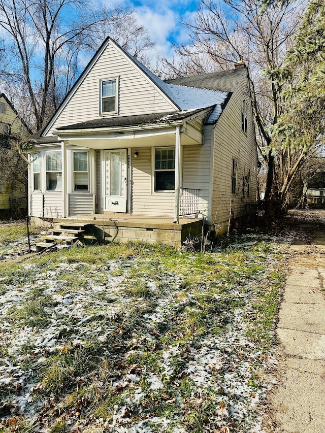 bungalow with a porch