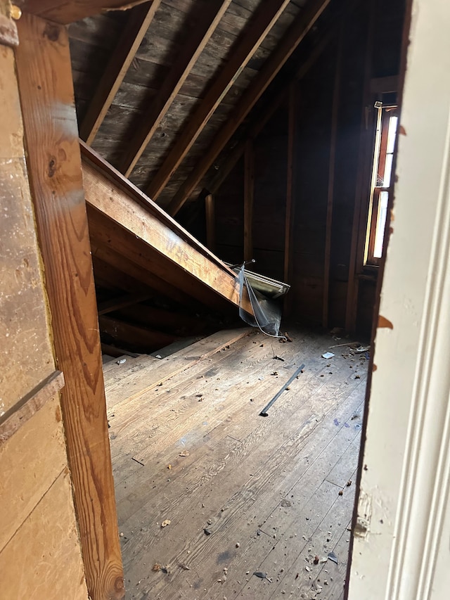 view of attic