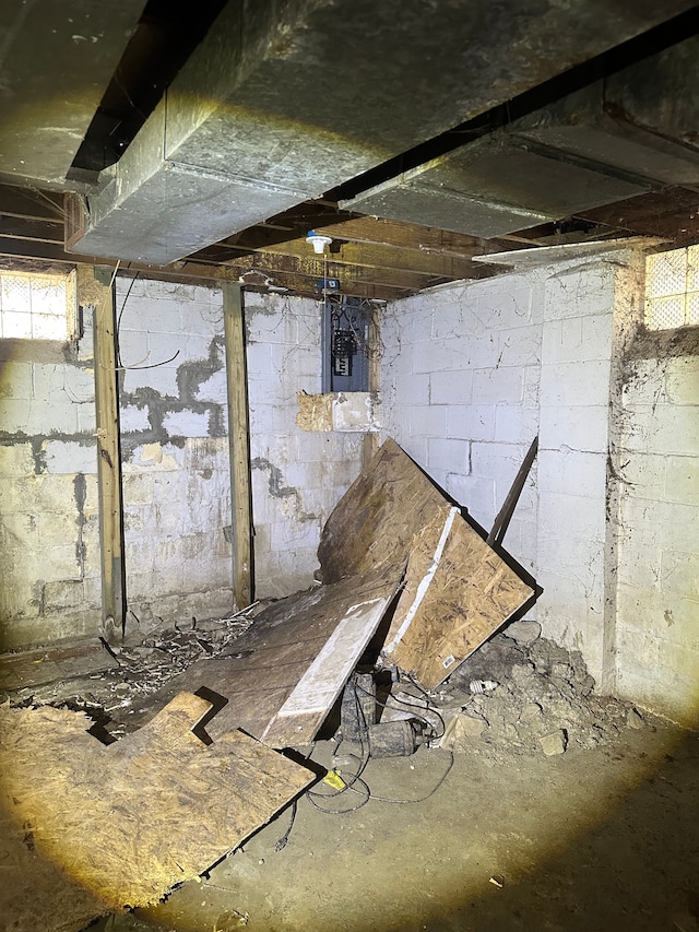 view of basement