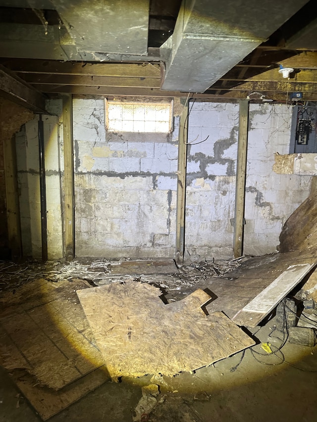 view of basement