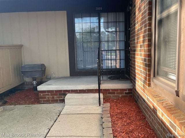 view of doorway to property