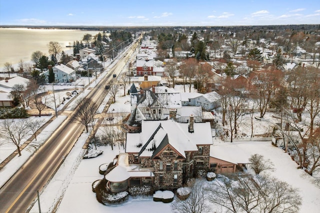 view of snowy aerial view