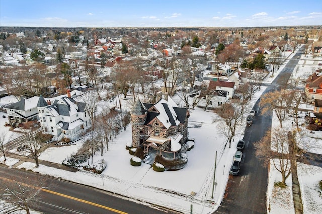 view of snowy aerial view