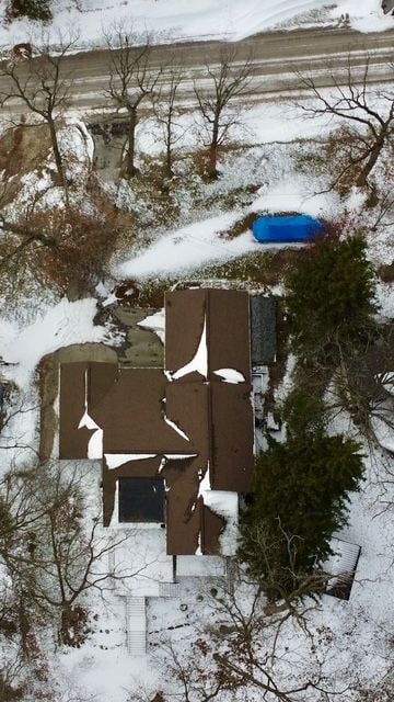 view of snowy aerial view