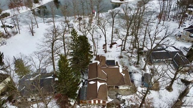 view of snowy aerial view