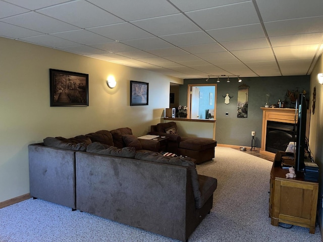 view of carpeted living room