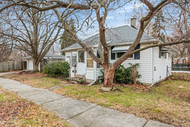 view of bungalow-style home