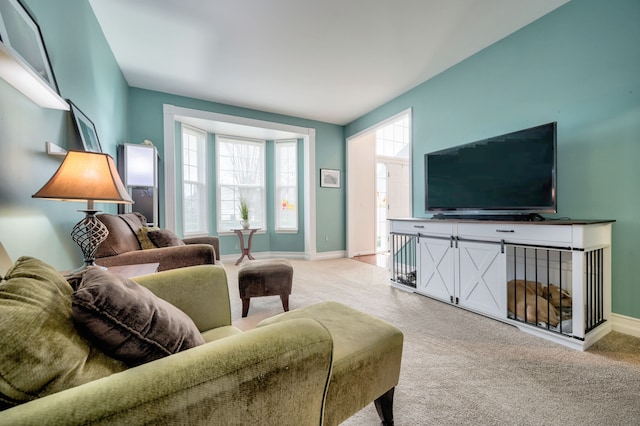 view of carpeted living room