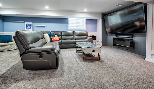 view of carpeted living room