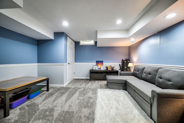 view of carpeted living room