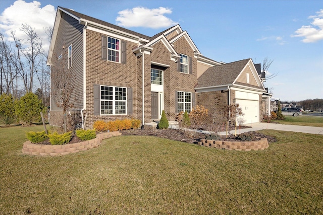 view of front facade with a front yard