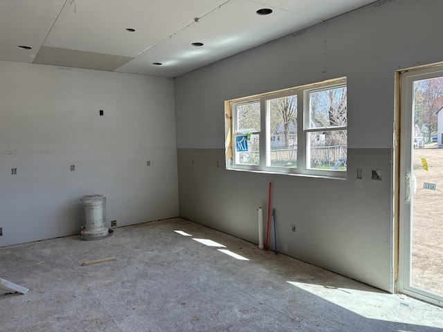 view of spare room