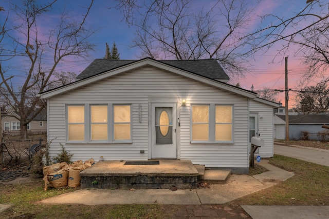 view of bungalow-style home