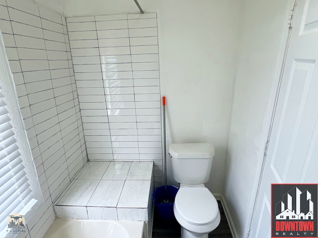 bathroom with a bathtub and toilet