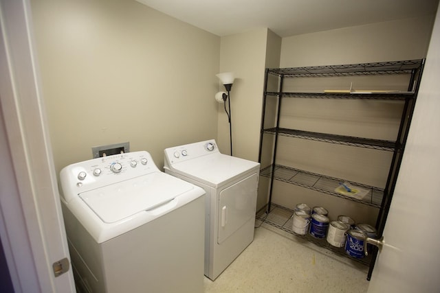 laundry room featuring washer and dryer