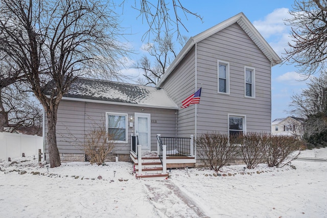 view of front of home