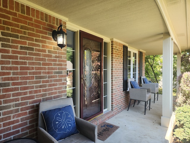 exterior space featuring covered porch