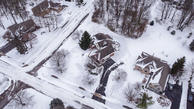 view of snowy aerial view