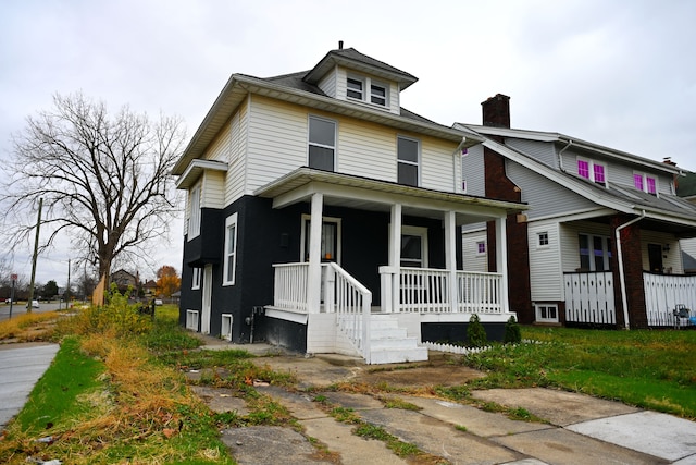 bungalow featuring covered porch