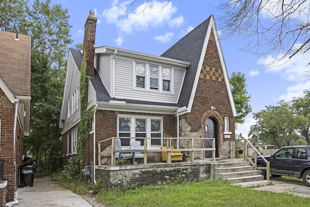 view of tudor home