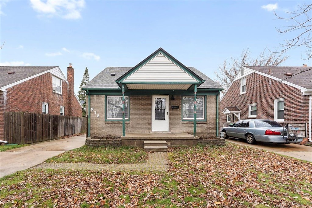 bungalow-style house with a porch