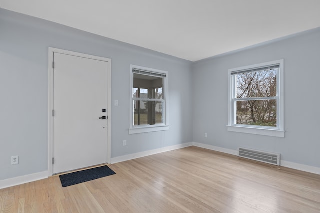 foyer featuring light hardwood / wood-style floors