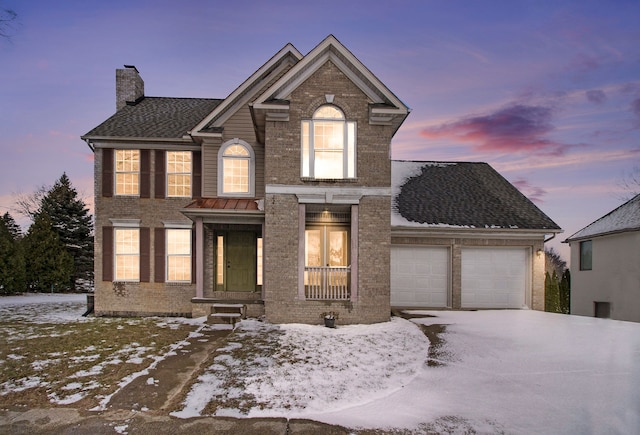 view of front of home featuring a garage