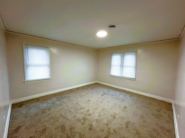 carpeted spare room featuring a healthy amount of sunlight