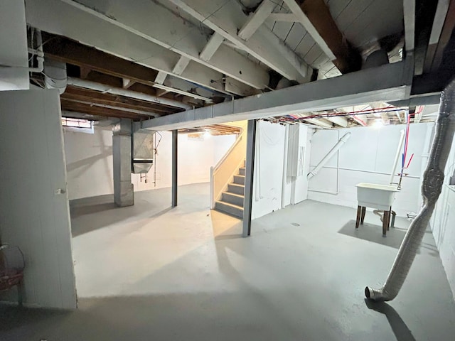 view of basement