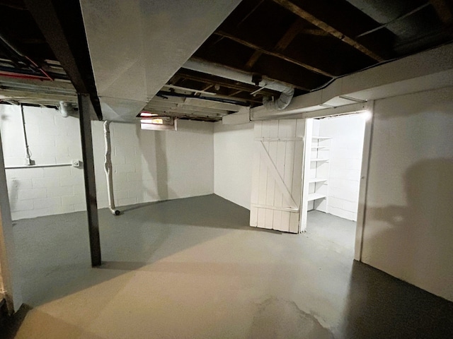 view of basement