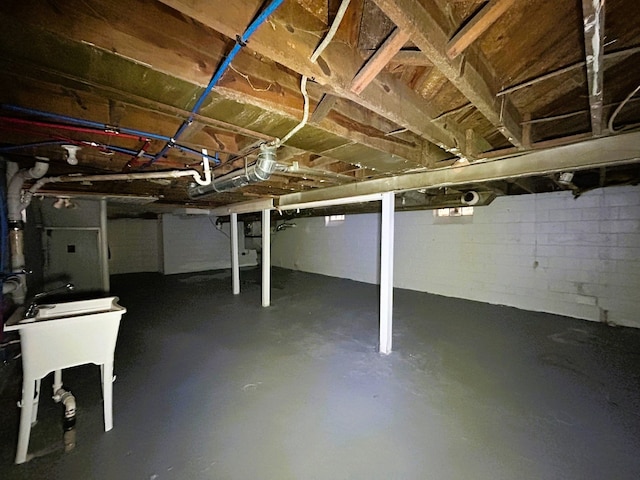 view of basement