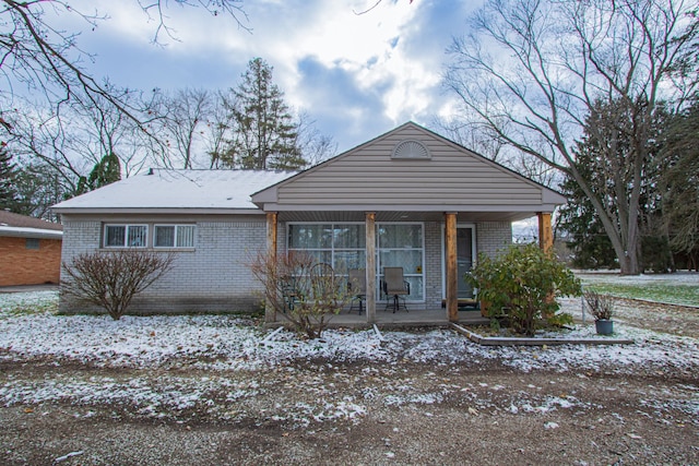 view of front of property with a porch