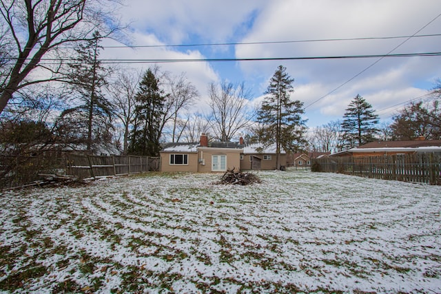 view of snowy yard