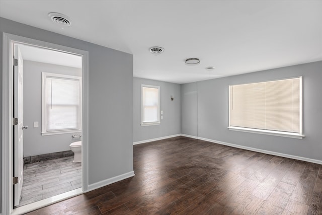 interior space featuring dark hardwood / wood-style floors