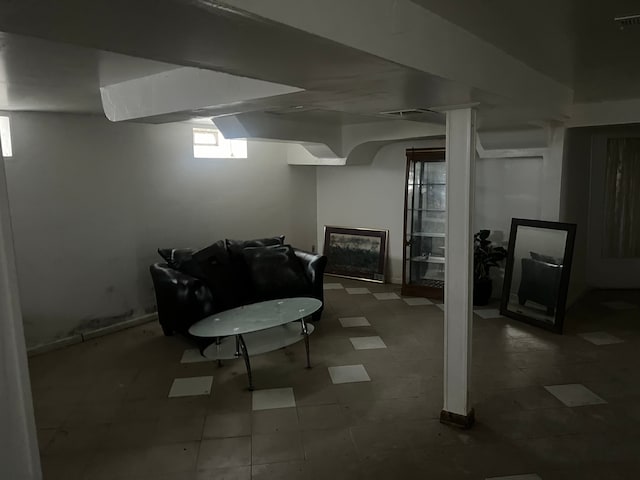 view of basement