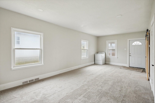 interior space featuring washer / clothes dryer