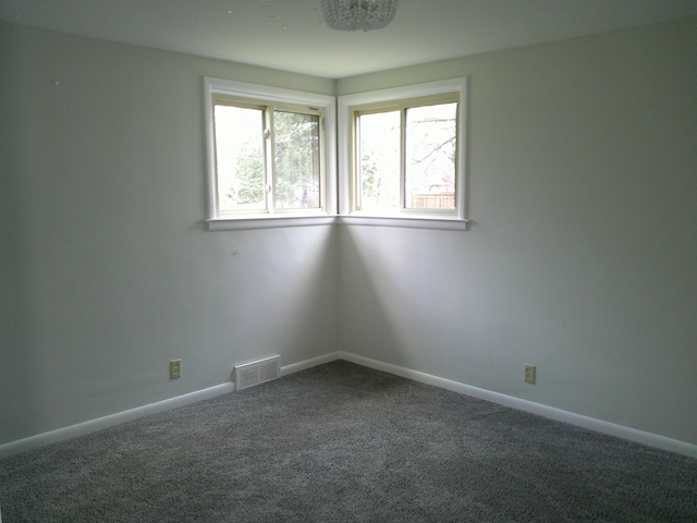 view of carpeted empty room