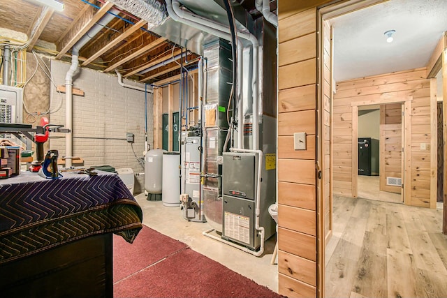 interior space featuring water heater