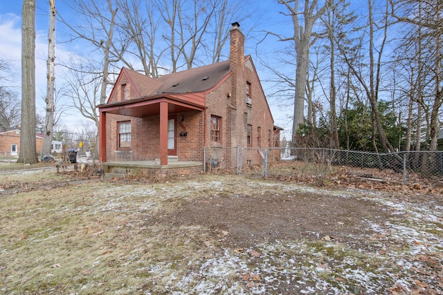 exterior space with covered porch