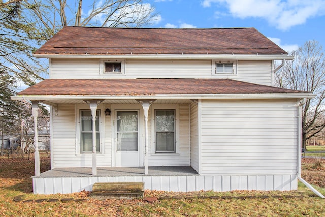 view of front of property with a porch