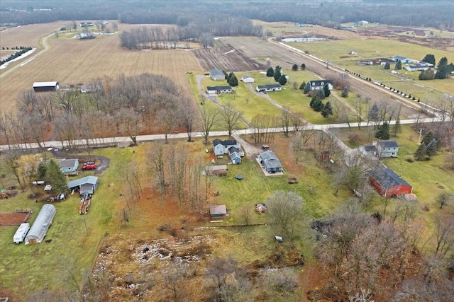 aerial view featuring a rural view